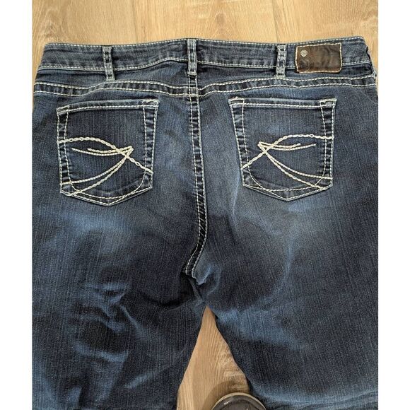 LONG Silver Aiko Mid Rise Jeans (33L) Bootcut EUC - Picture 5 of 12